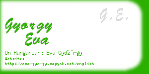 gyorgy eva business card